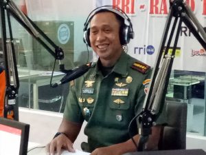 Jadi Narasumber di RRI Radio. Danrem 162/WB :  “Kentongan” Sebagai Isyarat Bencana Saat Sikon Darurat.