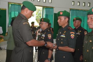 Danrem 162/WB Pimpin Sertijab Dandim 1608/Bima Serta Tradisi Penerimaan Dan Pindah Satuan Pamen Jajaran korem