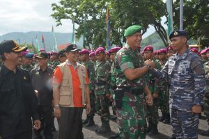 Korem 162/WB, Sambut Pasukan Satgas Rehab Rekon Zeni TNI di Lombok