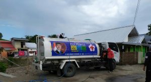 Anggota DPR RI, HMS Bersama PMI Guyur  Cairan Disinfektan di Kecamatan Buer Sumbawa.
