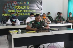 Danrem 162/WB Ikuti Vidoe Conference Dengan Pangdam IX/Udayana