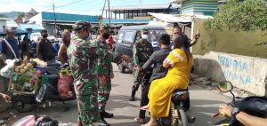 Keliling Di Lokasi Pasar Ini Yang dilakukan Koramil Bersama Polsek Dan Pemerintah Kecamatan Dompu