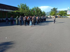 Apel Kesiapan New Normal Satgas Sumbawa Barat Tegas Terapkan Protokol Kesehatan di Pusat Keramaian.