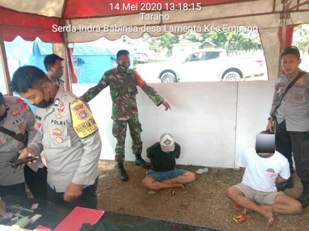 Apes, Dua Pria Diduga Pengedar Narkoba Diringkus Tim Gugus Tugas Covid-19 Kabupaten Sumbawa
