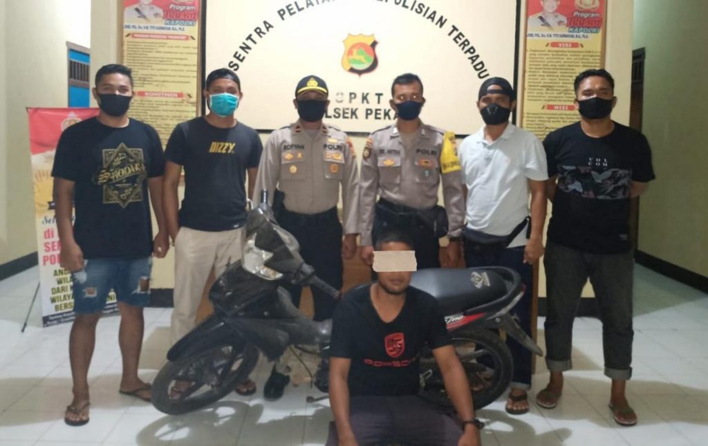 Ungkap Curanmor Melalui CCTV. Polsek Pekat Tangkap Rambo Anggota PAM HUT KPH Tambora.