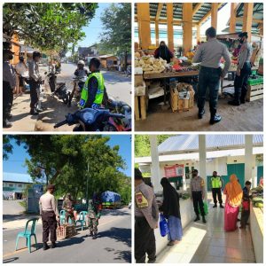 Sat Binmas dan Sabhara Polres Sumbawa Barat Rutin Laksanakan Imbauan Kepada Masyarakat di Sejumlah Pusat Keramaian.