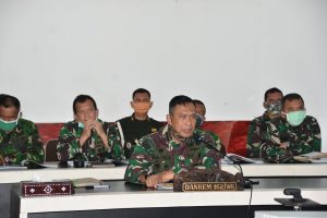 Melalui Vicon, Danrem 162/WB Terima Paparan Rencana TMMD Ke-108 Dari Dandim 1628/SB