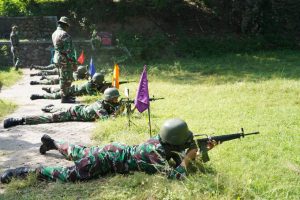 Korem 162/WB Gelar Latihan Menembak Senjata Ringan Tetap Pedomani Protokol Covid 19