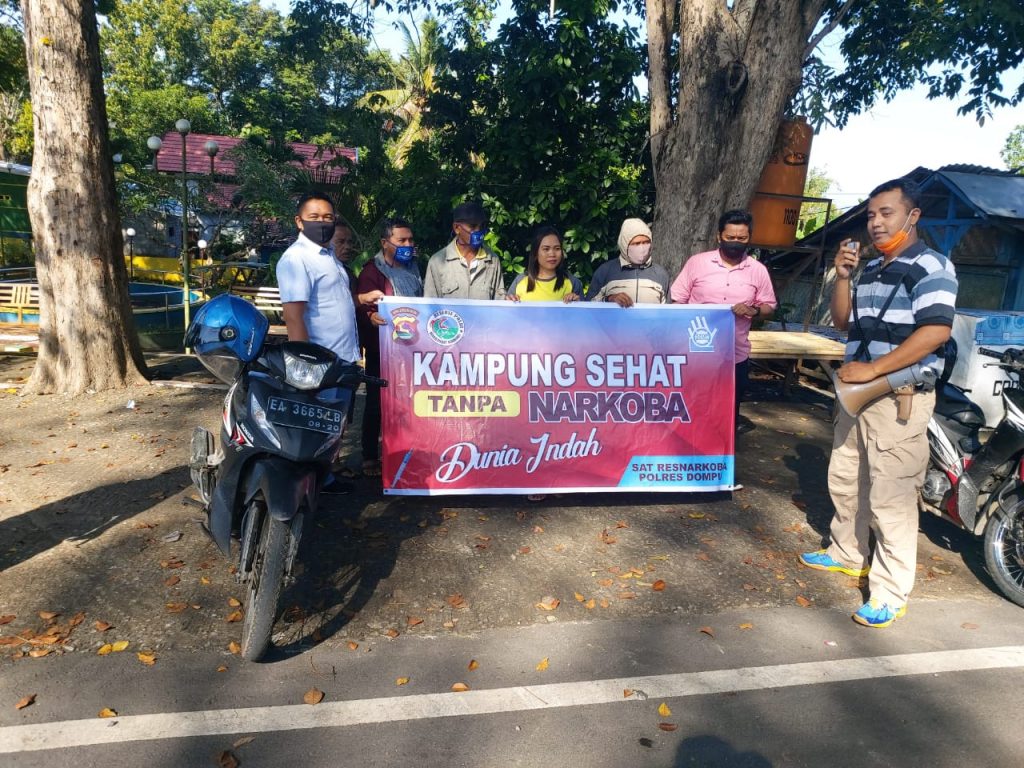 Wujudkan Kampung sehat Sat Resnarkoba Polres Dompu Gencar berikan Imbauan.