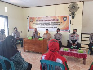 Sat Binmas Polres Sumbawa Barat Gelar FGD di Jereweh Putus Mata Rantai covid-19.