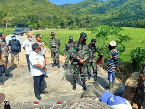 Kunker Ke Kodim 1628/SB, Tinjau Pra-TMMD 108 Danrem 162/WB Ingatkan Tetap Patuhi Protokol Covid – 19