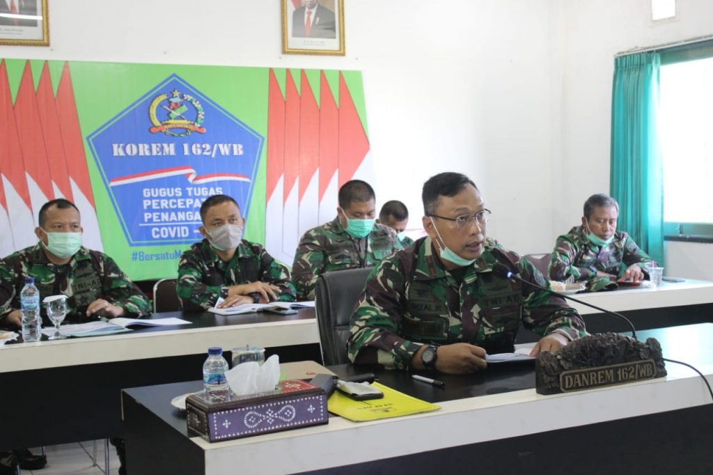 Songsong New Normal Danrem 162/WB Vicon Dengan Pangdam IX/Udayana, Ini Yang Disampaikan