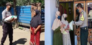 Polres Sumbawa barat Terus Lakukan Bakti Sosial Bagikan Bantuan Beras, Hari Ini Giliran Warga Jereweh dan Taliwang