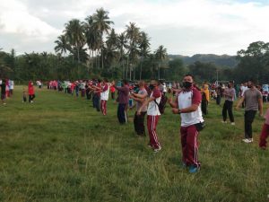 Senam Pagi Ala Polisi di Sumbawa Barat Tangkal Covid-19
