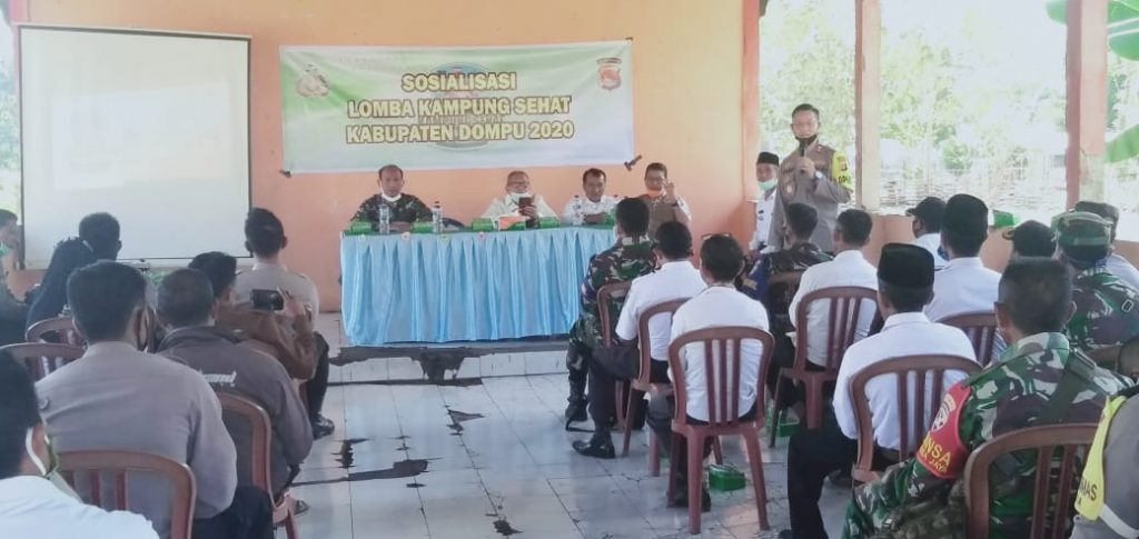 Kapolres Dompu Gencar Sosialisasikan Lomba Kampung Sehat Putus Mata Rantai Covid-19