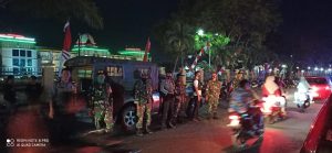 Koramil 1614-01/Dompu Dan Polsek Dompu Gelar Patroli Malam