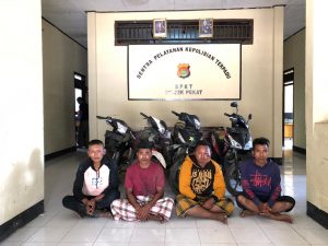 Polisi Ungkap Curanmor dan Pencurian Sapi di Kecamatan Pekat Dompu, Empat Pelaku Diamankan