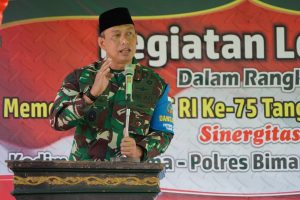 Semarak Sambut HUT Proklamasi Kemerdekaan RI ke-75,  di Ponpes Al Madinah, Danrem 162/ WB Buka Pagelaran Berbagai Macam Perlombaan