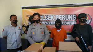 Apes! Bobol Kios Warga, Pria Ini Tertangkap Tangan Anggota Polsek Gerung Saat Patroli