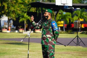 Pimpin Olahraga Bersama TNI-Polri, Ini Yang Disampaikan Danrem 162WB