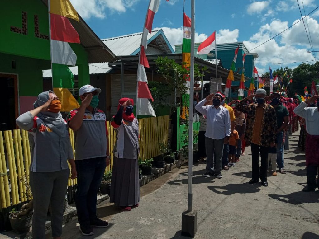 Semangat Babinsa dan Bhabinkamtibmas bersama Pemdes Belo Jereweh Gelar HUT ke-75 RI di Tengah Pandemi