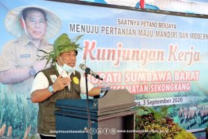 Kunker ke Sekongkang, Bupati Minta Petani Tetap Produktif Walau di Tengah Pandemi