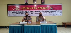 Antisipasi Keamanan Pilkada 2020, Polres Dompu Gelar Pra Operasi Mantap Praja Gatarin