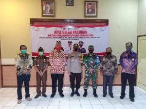 Kapolres Dompu Pimpin Apel Gelar Pasukan Virtual Operasi Mantap Praja Kim2020