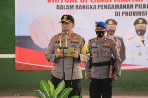 Kapolda Pimpin Apel gelar Ops mantap praja Gatarin 2020 Dalam rangka Pilkada serentak secara virtual