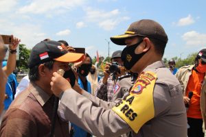 Lombok Barat Gelar Operasi Yustisi Penggunaan Masker Serentak, Dilaksanakan Pada 12 Titik, Dipusatkan di GMS Gerung