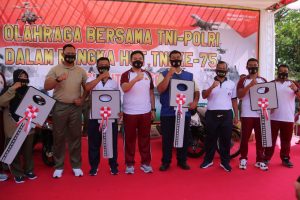 HUT TNI dan Hari Lalulintas Bhayangkara “Sinergi Untuk Negeri”, TNI Polri Olahraga Bersama
