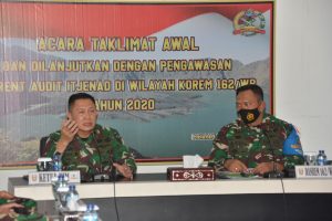 Tim Wasrik Current Audit Itjenad Kunjungi  Korem 162/WB, Ini Harapan Danrem 162/WB.