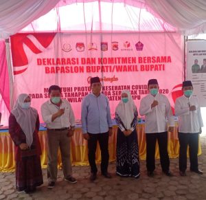 Polres Dompu gelar deklarasi bapaslon tentang komitmen kepatuhan terhadap protokol Covid19
