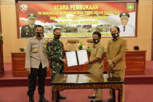 Pembukaan TMMD ke 109 Kodim 1607/Sumbawa Berlangsung Sederhana Di Tengah Pandemi Covid-19.