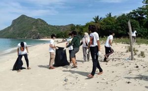 Amman Mineral Gandeng Pemuda Pemudi Bersihkan Pantai Maluk