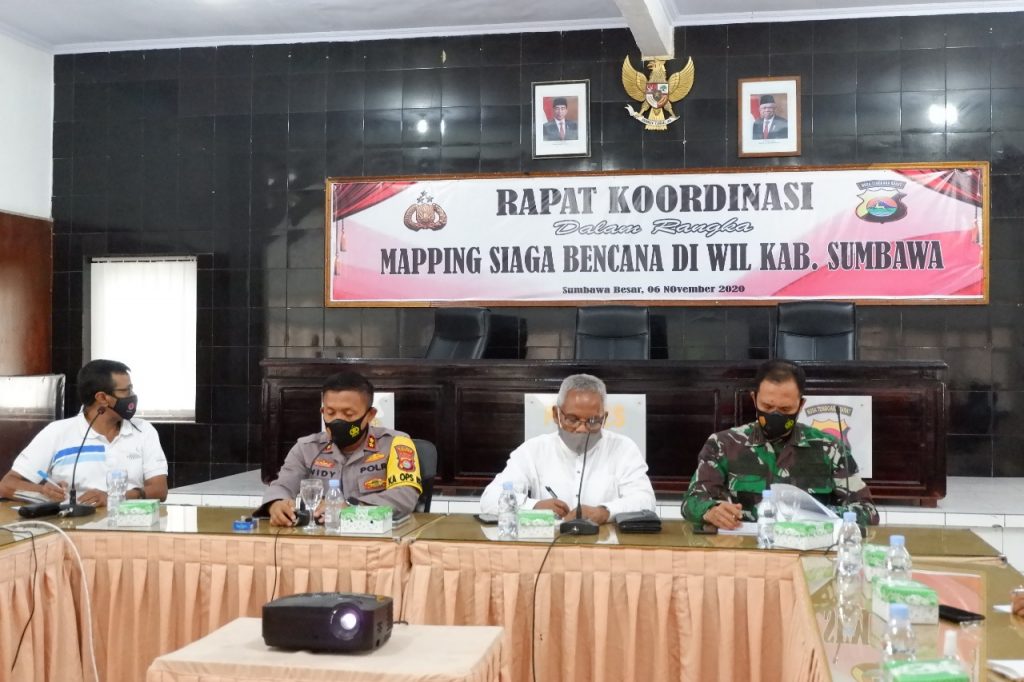 Kapolres Sumbawa Pimpin Kegiatan Rapat Koordinasi Penanggulangan Bencana Alam