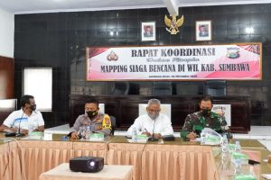 Kapolres Sumbawa Pimpin Kegiatan Rapat Koordinasi Penanggulangan Bencana Alam
