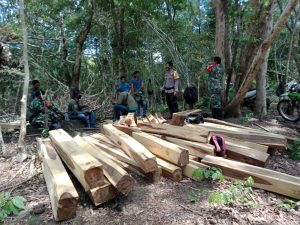 Cegah Perusakan Hutan, Bhabinkamtibmas Gelar Patroli Gabungan