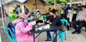 Jelang puncak Pilkada, Polres Dompu gelar rapid test untuk personel