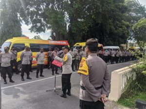 Amankan Pilkada, Polres Sumbawa Terima Ratusan Personil BKO Polda NTB