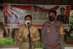 Kapolda NTB Dampingi Komisi 3 DPR RI Bakti Sosial Di Lombok Tengah