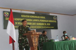 Kodim 1607/Sumbawa Gelar Komsos Dengan Komponen Bangsa Lainnya