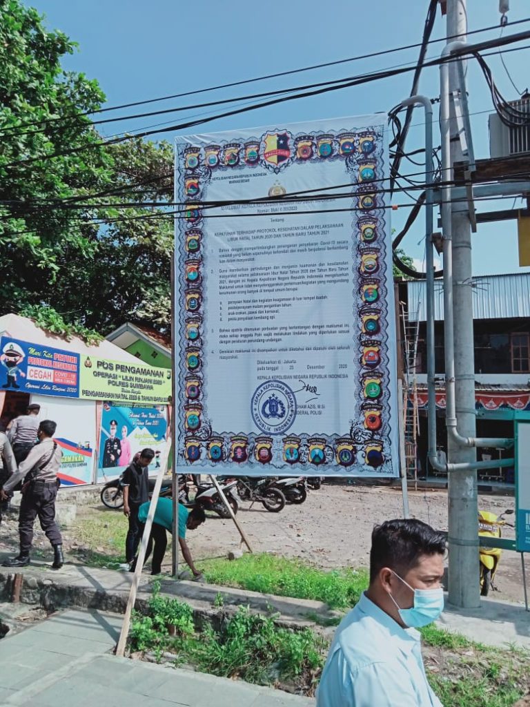 Pasang Baliho Maklumat Kapolri, Kapolres Sumbawa Larang Adakan Kegiatan di Pergantian Tahun
