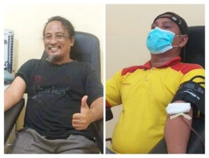 Peduli Kemanusiaan, Dua Wartawan di Dompu Donor Darah untuk Pasien yang Membutuhkan