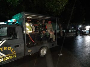 Batasi jam aktifitas malam, Polsek Tanjung bersama koramil dan Sat Pol PP sisir lokassi Tongkrongan malam