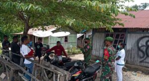 Satgas Pamtas Sektor Timur Ambil Bagian Pencegahan Penyebaran Covid-19 di Wilayah Perbatasan