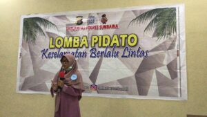 Sat Lantas Polres Sumbawa Gelar Lomba Pidato Keselamatan Berlalu Lintas