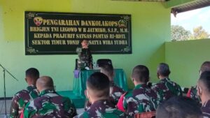 Danrem 161/WS Kunjungi Mako Satgas Sektor Timur, Ini Isi Arahannya