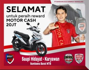 Selamat Kepada Saupi Hidayat, Peraih Reward Motor Cash Senilai Rp20 Juta Dari PT BEST