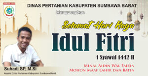 Kepala  Dinas Pertanian Sumbawa Barat Mengucapkan Selamat Hari Raya Idulfitri 1442 Hijriah